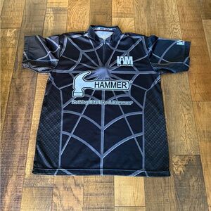 Hammer Black and Gray Men's Bowling Jersey
